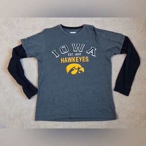 Men’s Large Campus Heritage Dark Heather Gray Iowa T Shirt